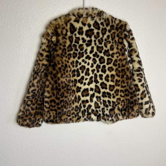 Cotton on Faux fur  Leopard coat for girl Size 5-6 - Picture 8 of 8